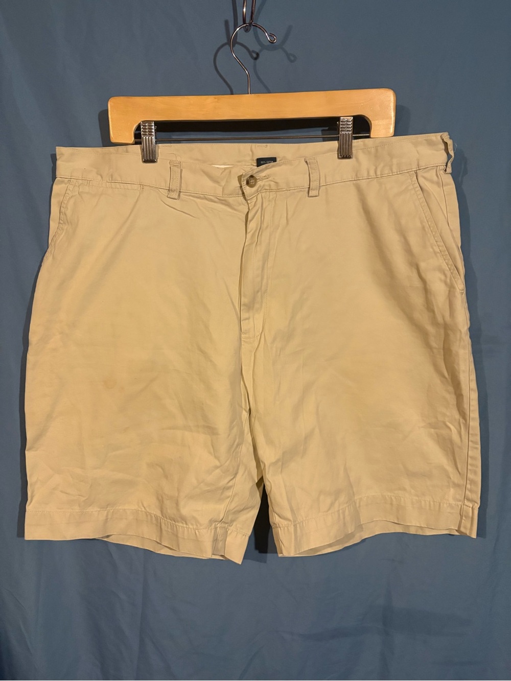 Ralph Lauren Men’s Beige Flat Front Cotton Shorts